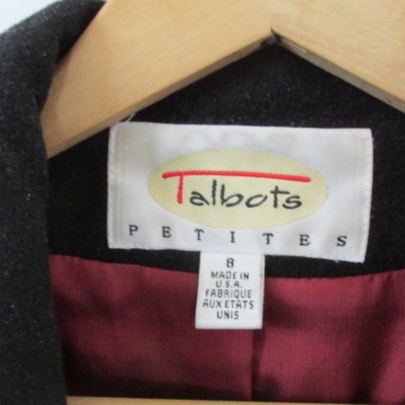 Vintage Black Talbots Wool/Cashmere Blend Coat, Size 8P - Picture 4 of 5